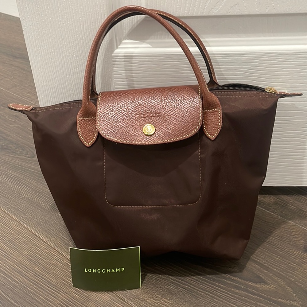 Longchamp Small Le Pliage Tote in Brown